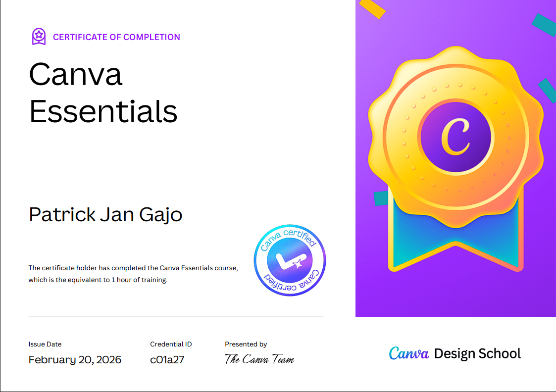 Canva Essentials Certification